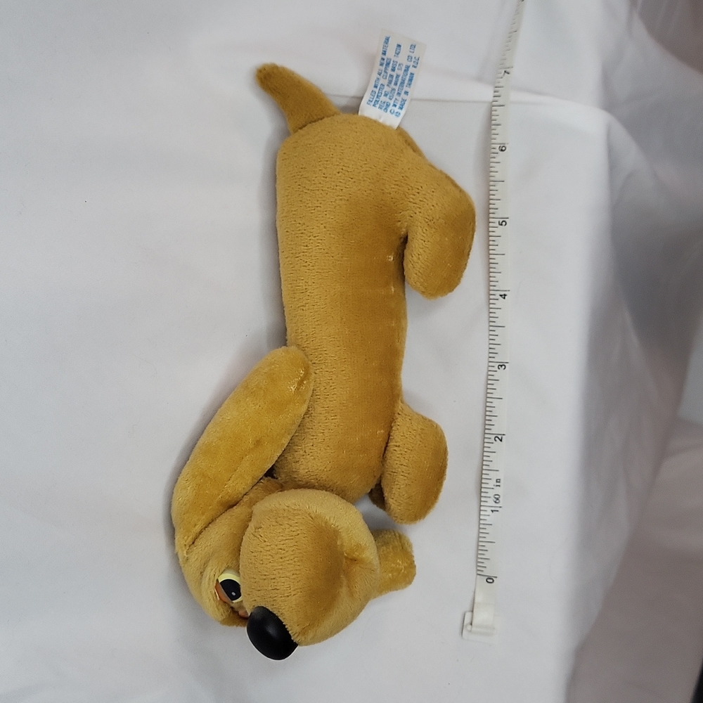 Weiner dog plush little 7 inch vintage 1990s tan stuffed dog dashhound